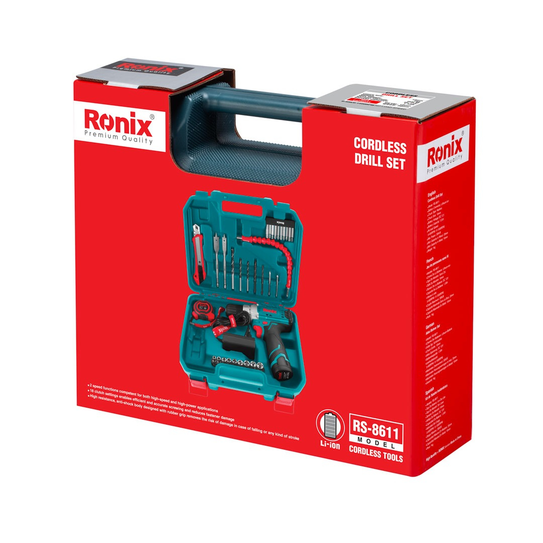 مجموعه 35 عددی دریل چکشی رونیکس مدل RS-8611
