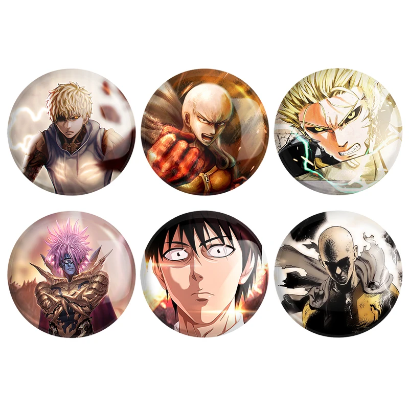 مگنت خندالو مدل انیمه مرد تک مشتی مدل One Punch Man کد 447A مجموعه 6 عددی