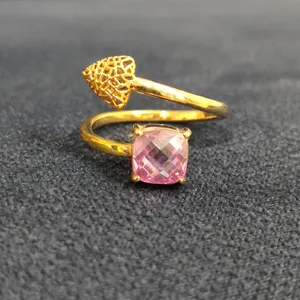  انگشتر طلا 18 عیار زنانه قیراط طرح مثلث کد GH324