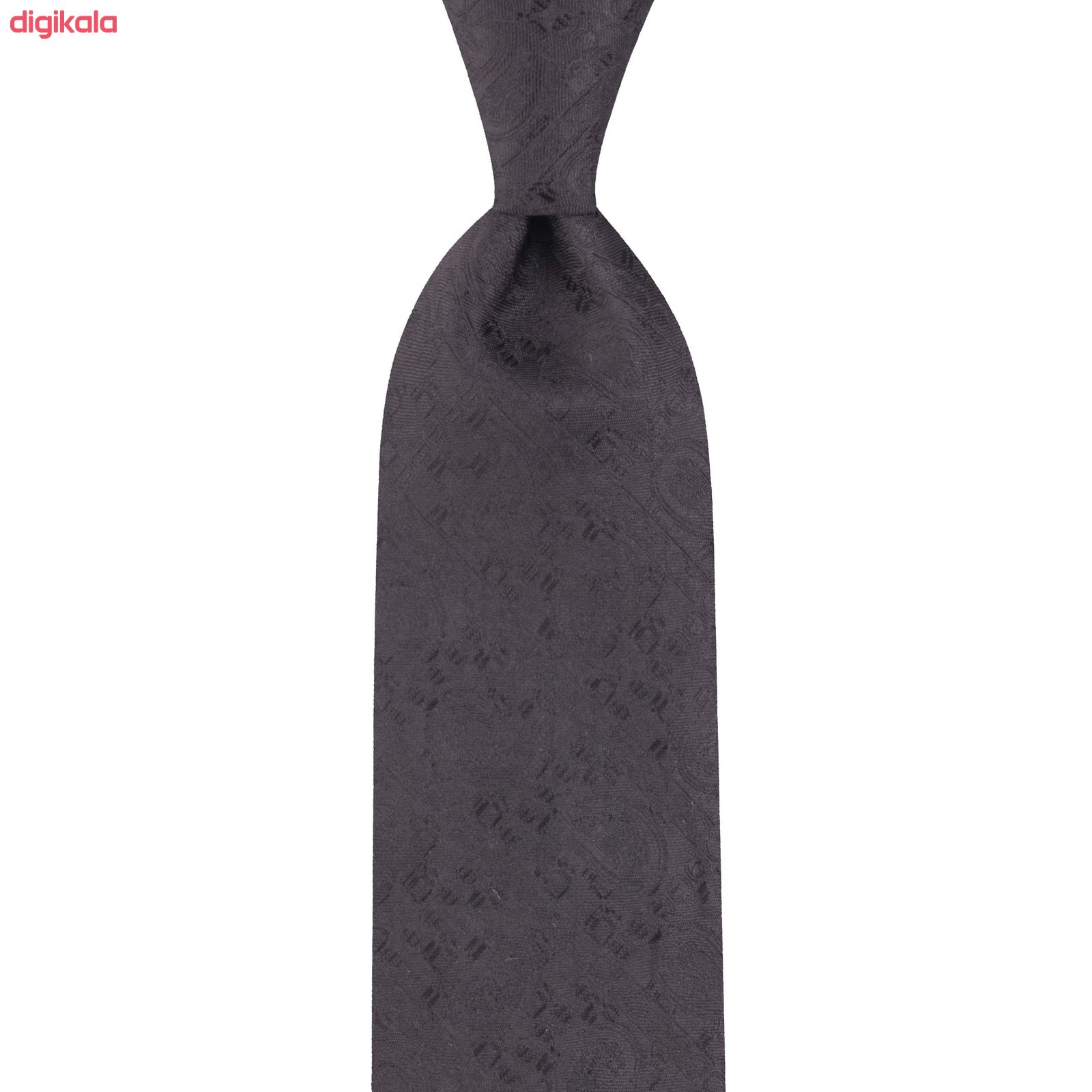  خرید اینترنتی با تخفیف ویژه ست کراوات و دستمال جیب مردانه مدل GF-PO1253-BK
