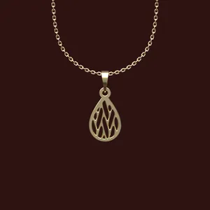 گردنبند طلا 18 عیار زنانه مدوپد مدل هندسی کد W2-1-1023