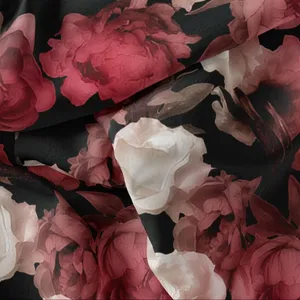 پارچه لباس مدل کرپ بوگاتی طرح گلدار کد 8011A