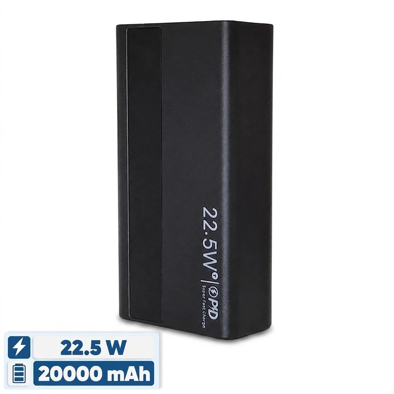 پاوربانک 22.5 وات مدل 2o000mahPD ظرفیت 20000 میلی‌آمپرساعت