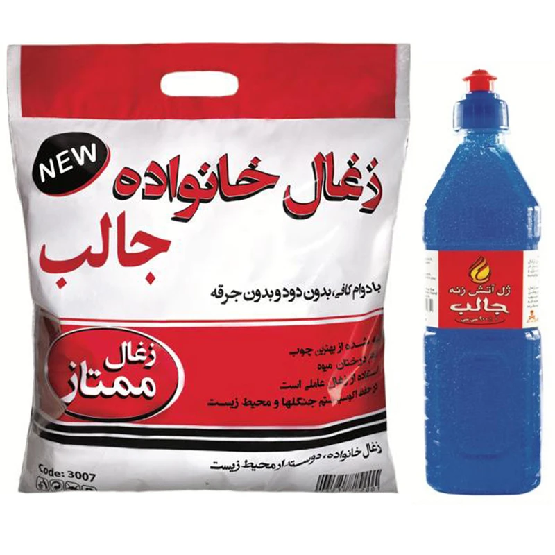 زغال کبابی خانواده جالبمدل MIX 1000 به همراه ژل آتش زنه