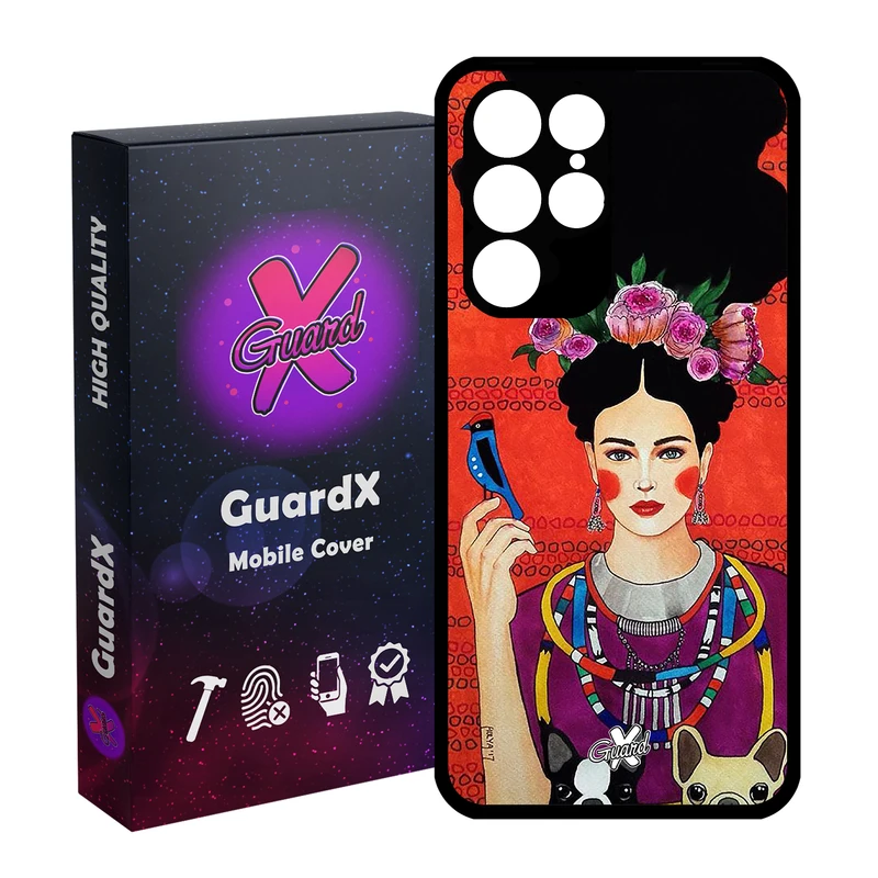 کاور گارد ایکس طرح دختر مدل Glass10150 مناسب برای گوشی موبایل سامسونگ Galaxy S22 Ultra