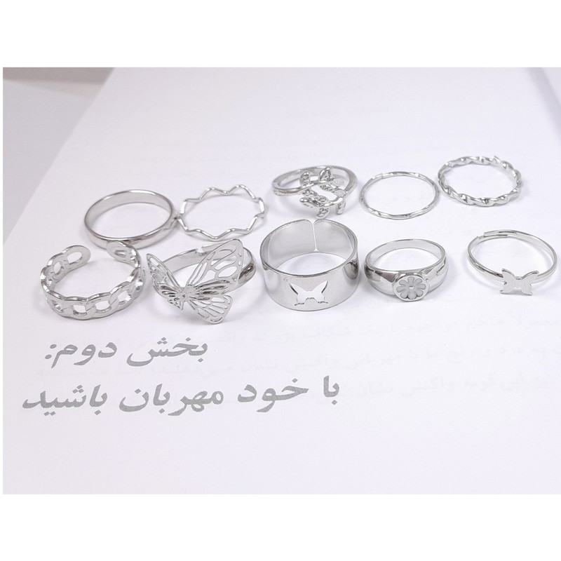 انگشتر زنانه مدل کد Rns1 مجموعه 11 عددی