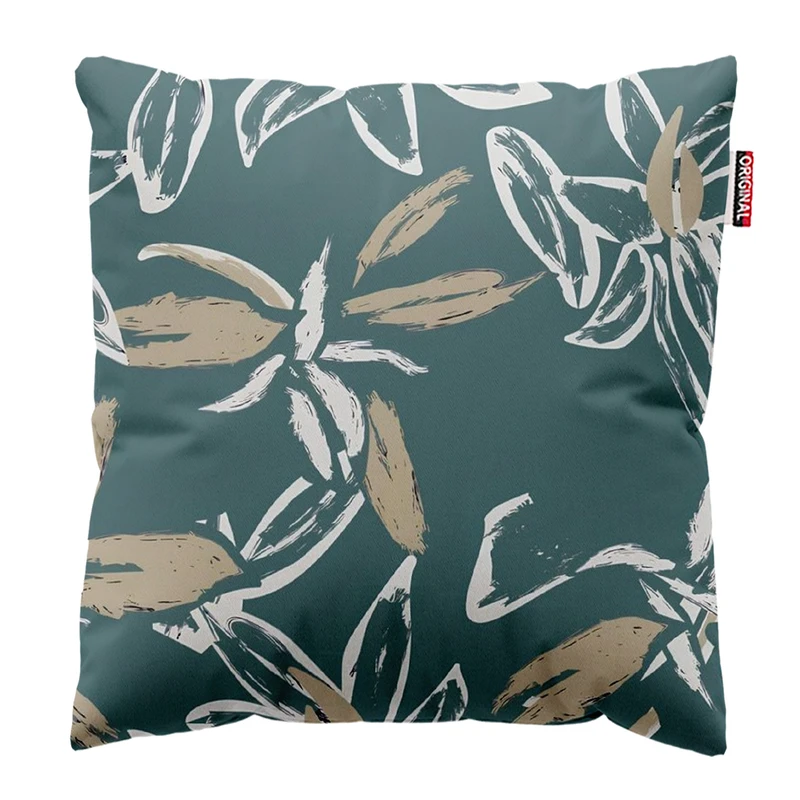 کوسن پاد آفرین مدل مینیمال طرح گل و برگ کد PK303591 سایز 30*30 سانتی متر