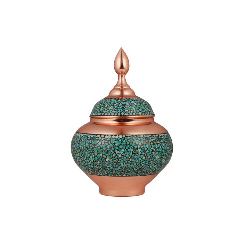 قندان فیروزه کوبی فراز هنر مدل سیبی کد 25