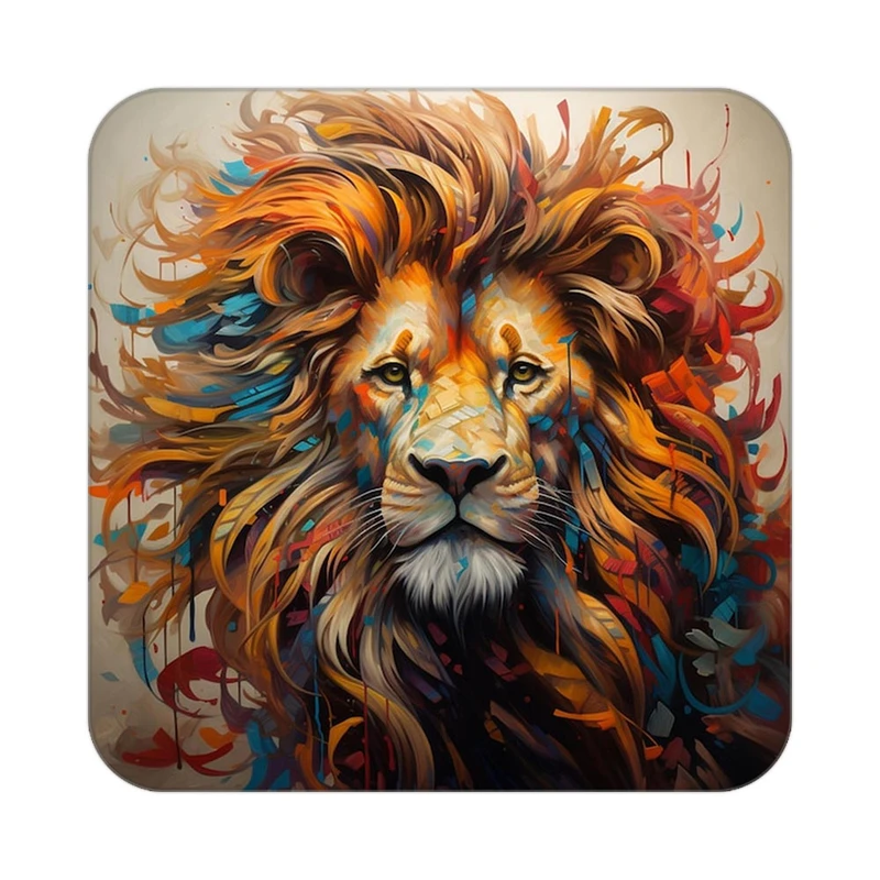 زیر لیوانی کاکتی طرح شیر مدل mp23658