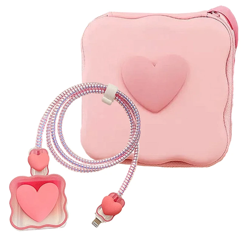 محافظ شارژر دیواری میچان مدل fantacy به همراه کیف مناسب برای شارژر اپل 2 پین