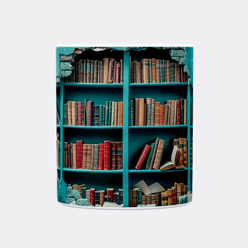 ماگ حس آمیزی طرح کتاب مدل کتابخانه کد 30