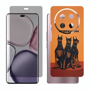Glass Together model privacy screen protector suitable for Honor X9c mobile phone with back cover sticker