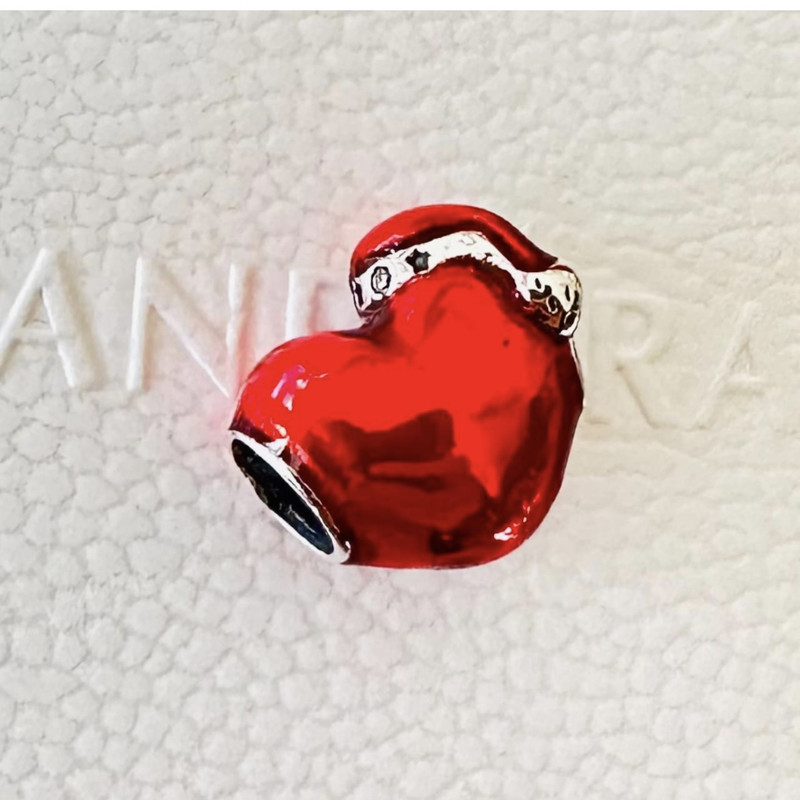 آویز گردنبند نقره زنانه پاندورا مدل Metallic christmas heart 65170