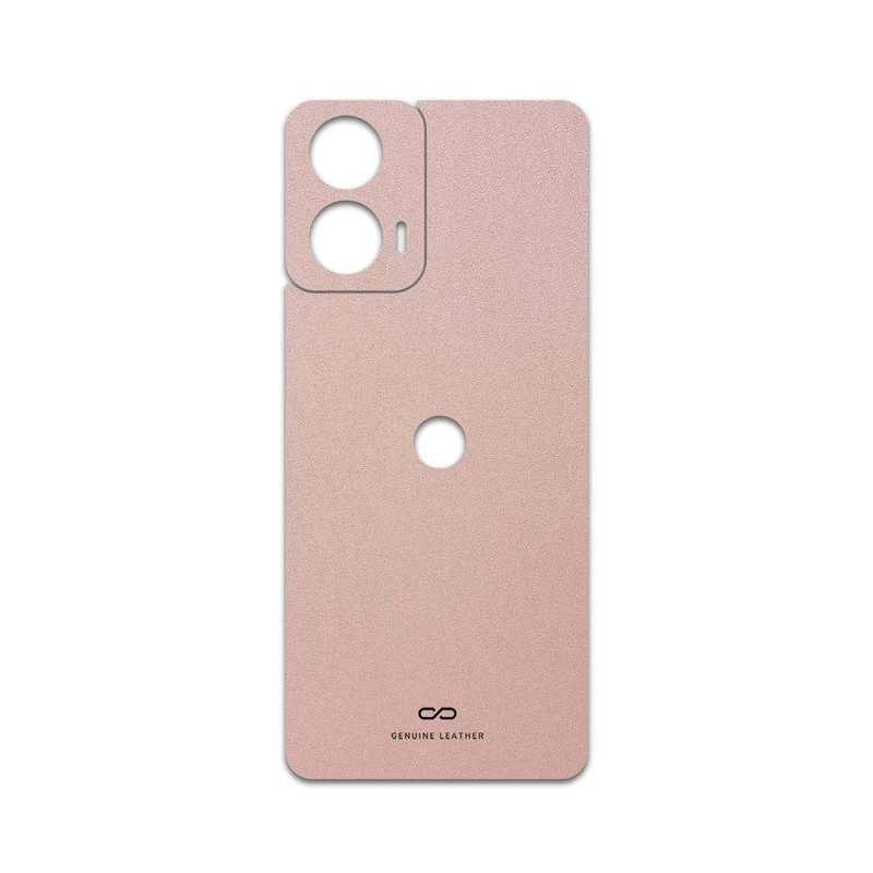 برچسب پوششی ماهوت مدل Rose-Gold-Leather مناسب برای گوشی موبایل موتورولا Moto G24