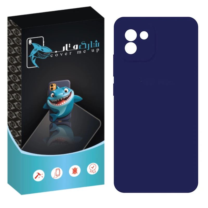 کاور شارک قاب مدل سیلیکونی پاک کنی مناسب برای گوشی موبایل سامسونگ Galaxy A03
