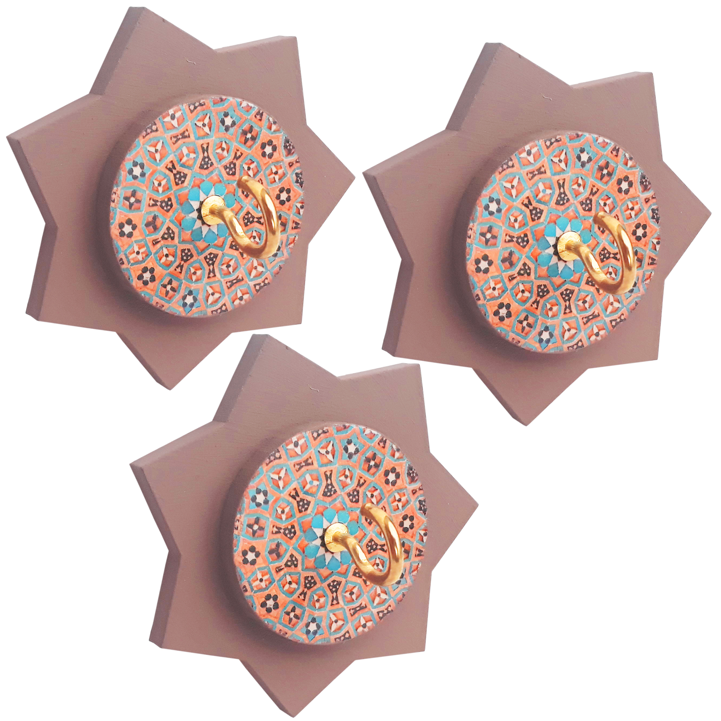 آویز حوله طرح ستاره کد A215 بسته 3 عددی