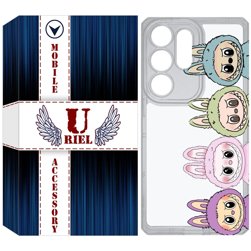 کاور یوریل مدل Clear کد 101 طرح لبوبو Labubu مناسب برای گوشی موبایل سامسونگ Galaxy S25 Ultra
