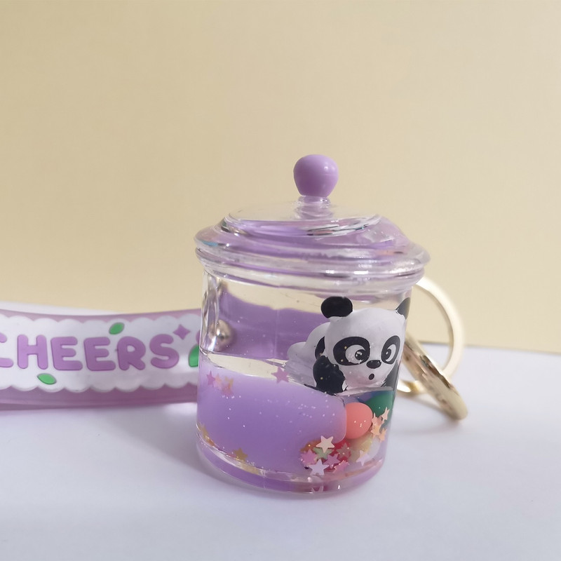 جاکلیدی دخترانه مدل آکواریومی طرح پاندا