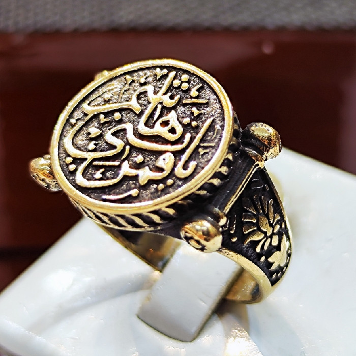 انگشتر مردانه مدل یا قمربنی هاشم کد 233