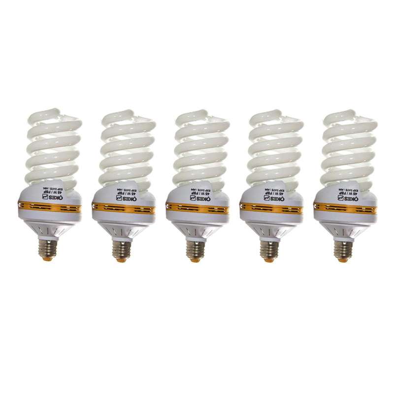 لامپ کم مصرف 45 وات اوکس مدل FS545 پایه E27 بسته 5 عددی