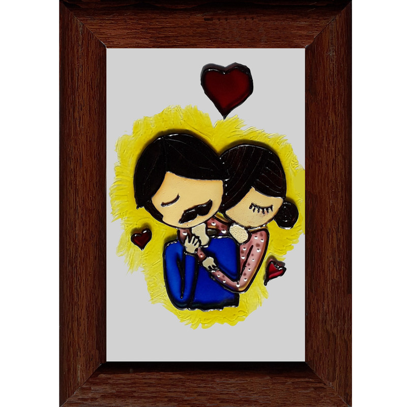 تابلو ویترای طرح عاشقانه کد 8886