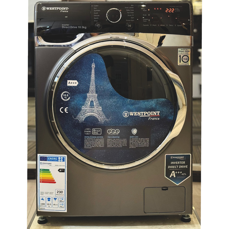 ماشین لباسشویی 10.5 کیلوگرم اتوماتیک وست پوینت مدل WMSD-105143.ES