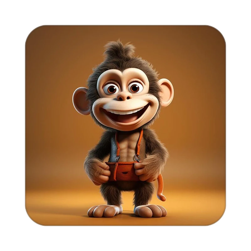 زیر لیوانی کاکتی طرح حیوانات کارتونی مدل mp27352