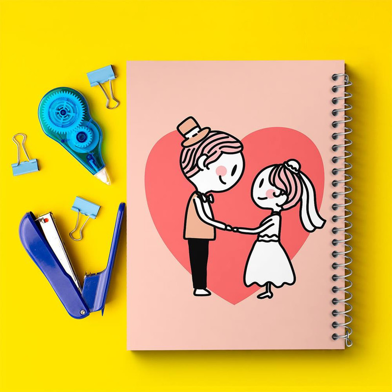 دفتر لیست خرید 50 برگ خندالو طرح عروس و داماد کد 29626