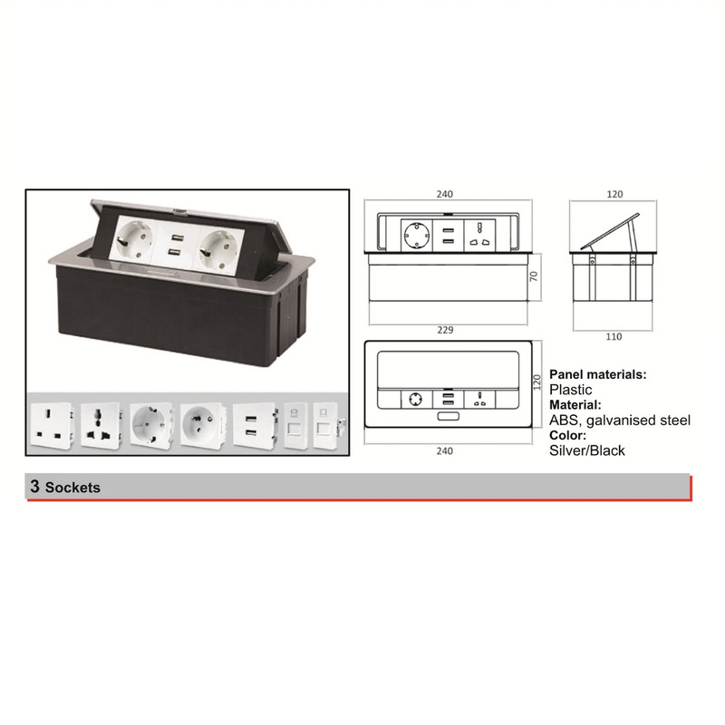 باکس میز و کانتر پی کی مدل 3 خانه PK-6M 2