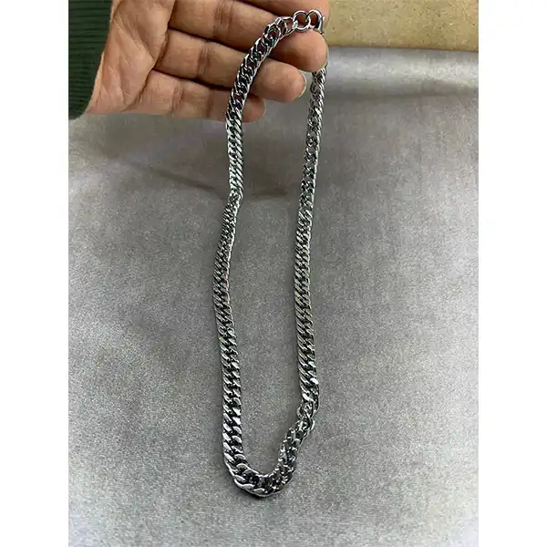 گردنبند مدل اسپرت زنجیری بافت کد 608096