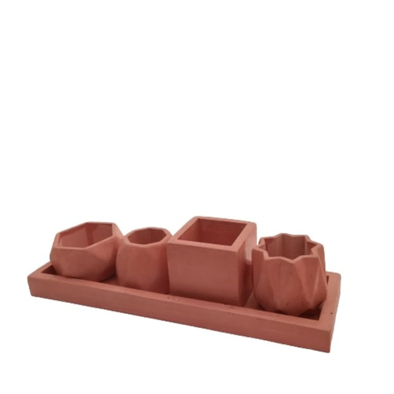 گلدان مدل مینیاتوری مجموعه 4 عددی