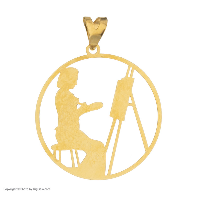 آویز گردنبند طلا 18 عیار زنانه مایا ماهک مدل MM1653 طرح بانوی نقاش آویز گردنبند طلا 18 عیار زنانه مایا ماهک مدل MM1653 طرح بانوی نقاش