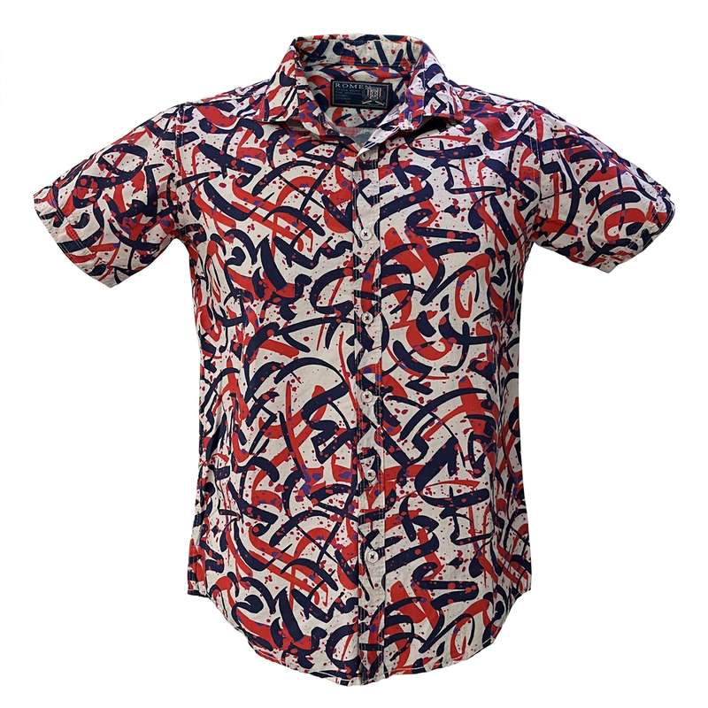 پیراهن آستین کوتاه مردانه مدل هاوایی