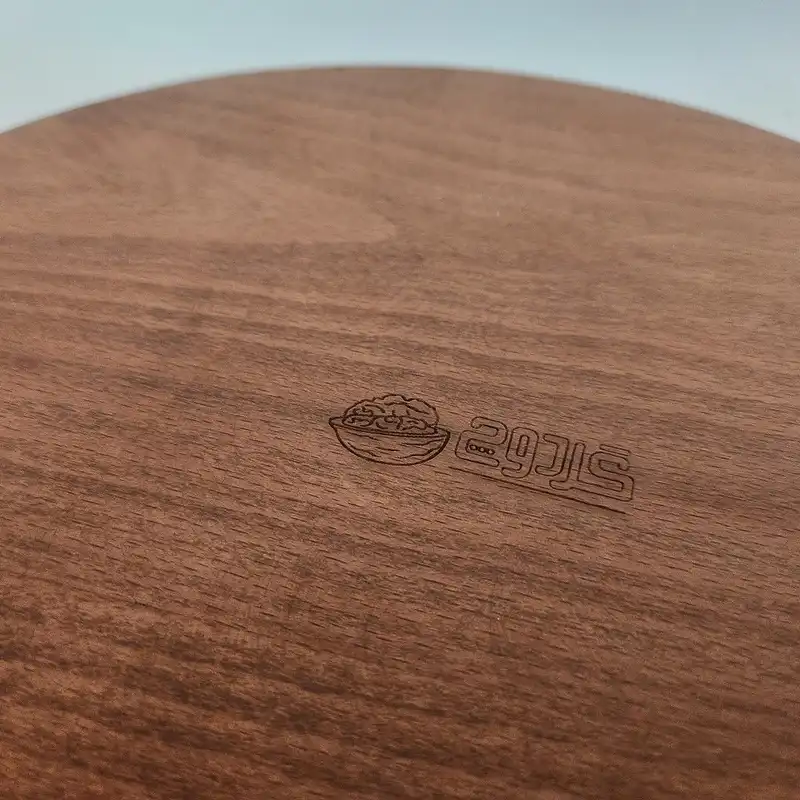 ظرف سرو چوبی گردوچ مدل مهتاب کد DK - 6060