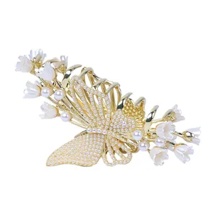 کلیپس مو زنانه مدل پروانه گلدار