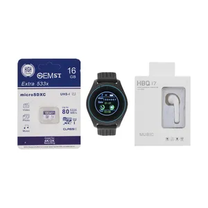 ساعت هوشمند اسمارت 2030 مدل S-009 به همراه هندزفری اچ بی کیو مدل i7 و کارت حافظه 16 گیگابایتی