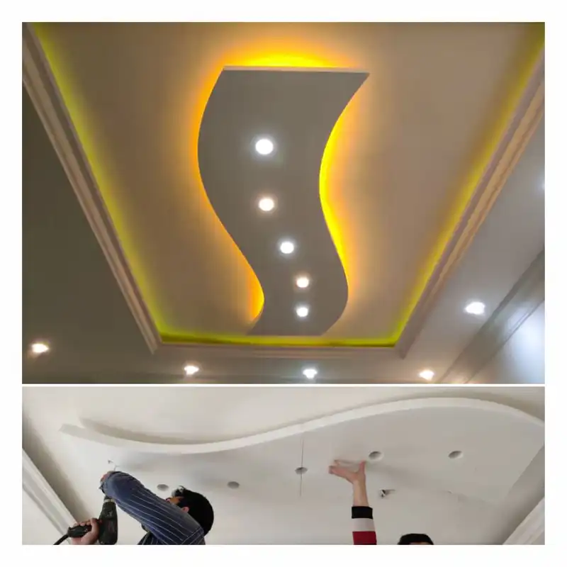 کناف پیش ساخته سقف مدل آرک طرح موج