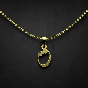 گردنبند طلا 18 عیار زنانه مدوپد مدل حرف ق کد I3-1-1804
