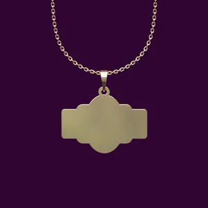 گردنبند طلا 18 عیار زنانه مدوپد مدل شکل هندسی کد P2-1-1278