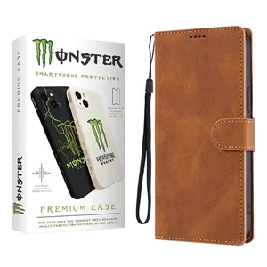 کیف کلاسوری مانستر مدل Flipcover Strap مناسب برای گوشی موبایل شیائومی Redmi 14C / Redmi 14R / Poco C75 به همراه بند