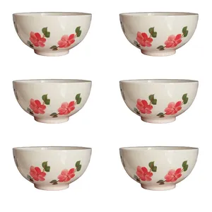 کاسه سفالی مدل ماست خوری بسته 6 عددی