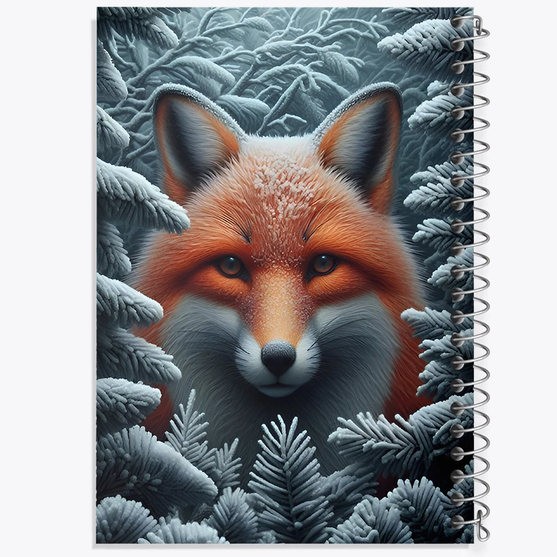 دفتر ژورنال نویسی 50 برگ خندالو مدل نقطه ای طرح روباه کد F8084