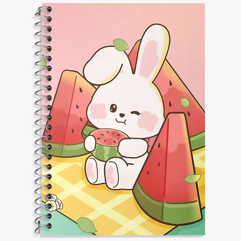 دفتر زبان 50 برگ خندالو مدل سه خط طرح خرگوش کیوت کد N4135