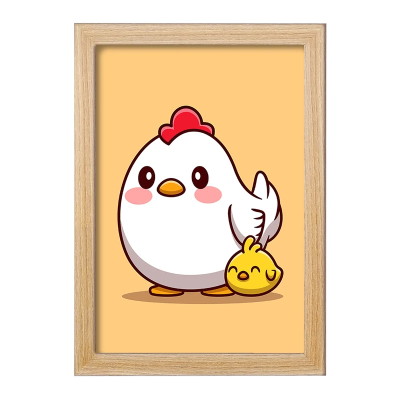 تابلو خندالو مدل حیوانات بامزه جوجه کد 25407