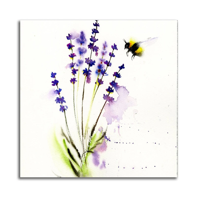 تابلو شاسی مدل نقاشی آبرنگ گل کد A205