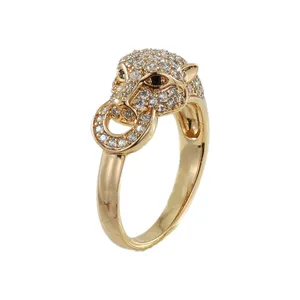 انگشتر زنانه ژوپینگ مدل ببر بنگال کد R140