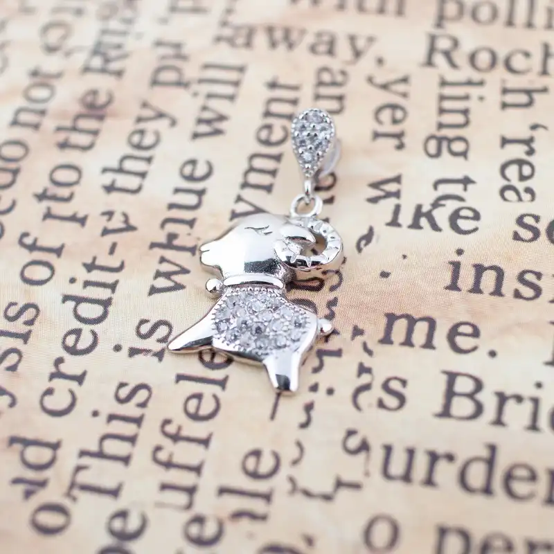 آویز گردنبند نقره زنانه مدل قوچ 093