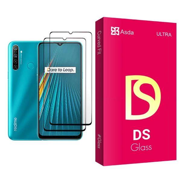 محافظ صفحه نمایش آسدا مدل DS Glass MIX002 مناسب برای گوشی موبایل ریلمی 5i بسته دو عددی