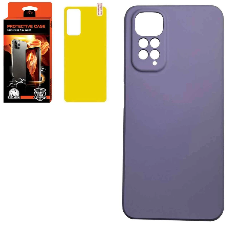 کاور کینگ کونگ مدل سیلیکون مناسب برای گوشی موبایل شیائومی Redmi Note 11 Pro به همراه محافظ پشت گوشی