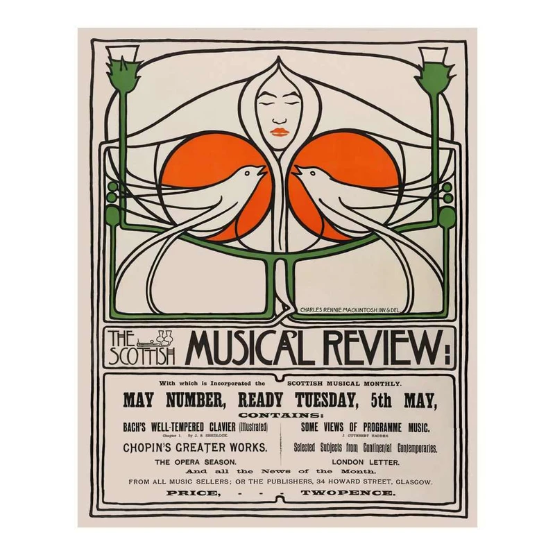 پوستر مدل اسکاتلند چاپ هنر استایل گلاسگو